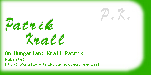 patrik krall business card